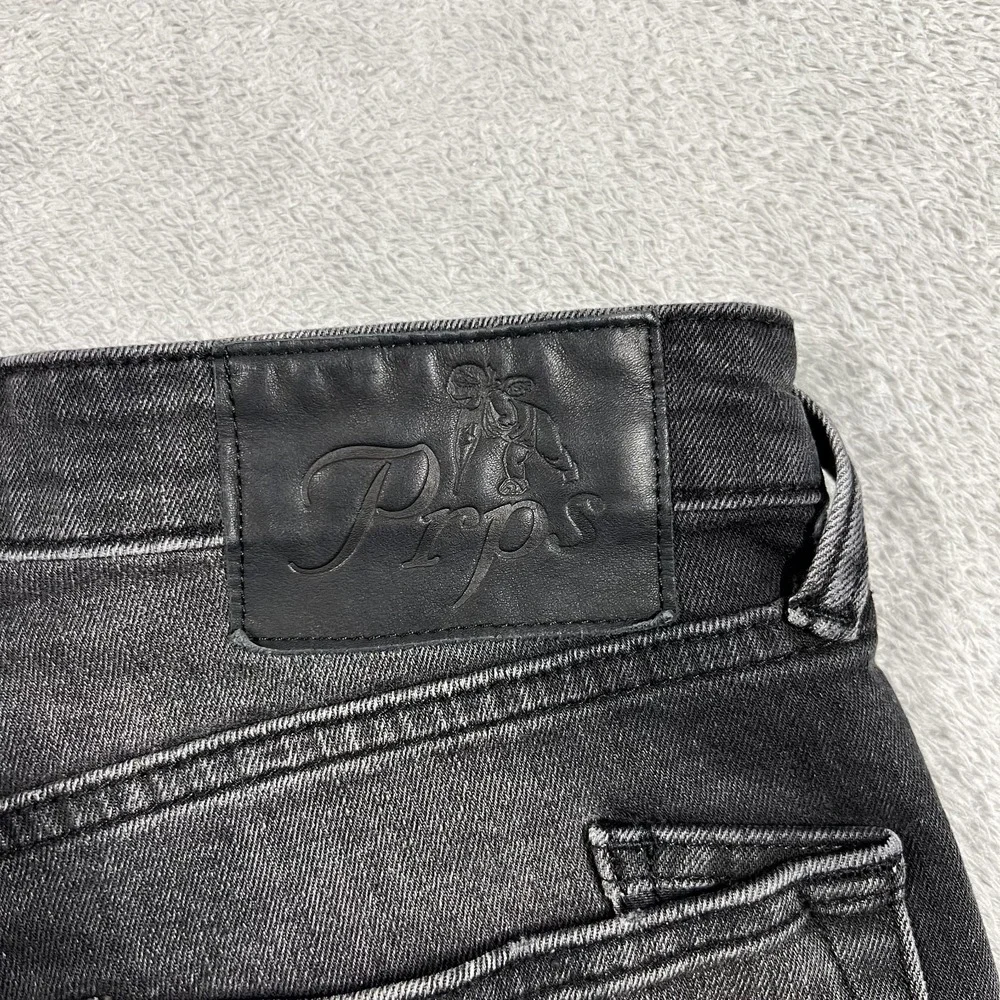 PRPS Le Sabre Jeans Mens 28x32 Stretch Slim Tapered Fit Distressed Black Wash